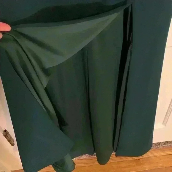 Lulus Aveline Forest Green Off-the-Shoulder Maxi Dress, Womens Size Medium - Picture 14 of 16